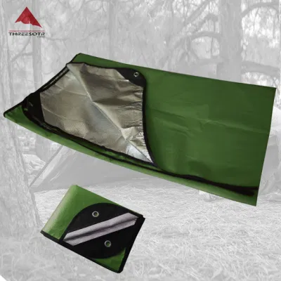 Прочное спасательное одеяло зеленого цвета размером 50 x 70 дюймов